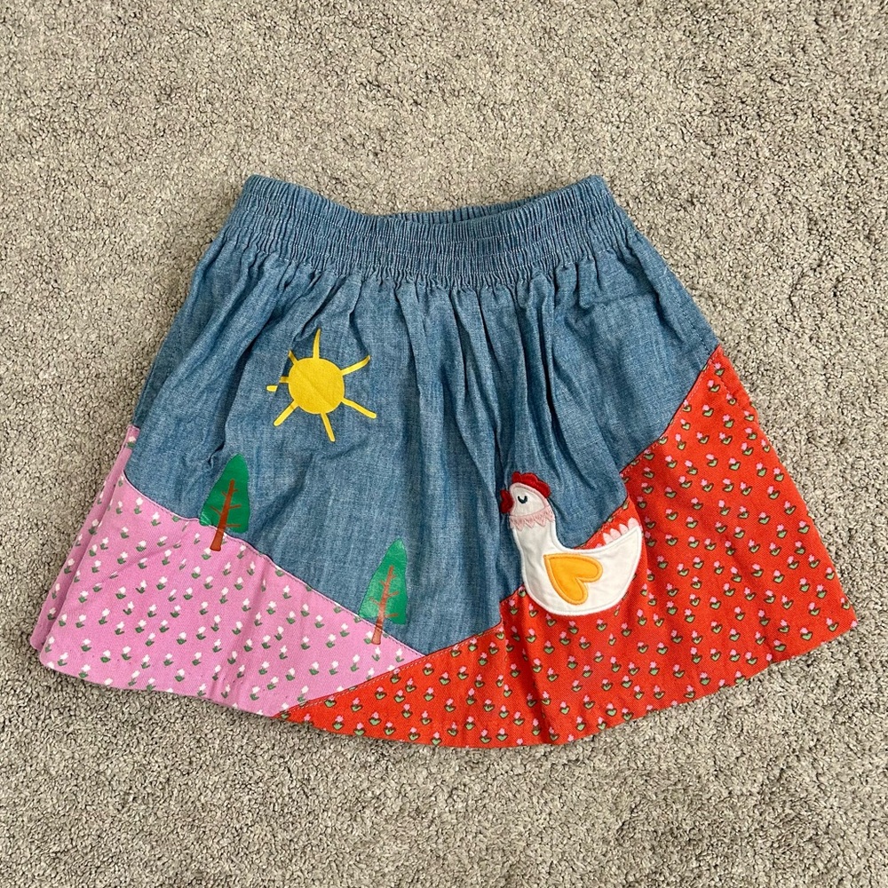 Stella McCartney Kids Elastic Waist Denim Skirt, size 6 years